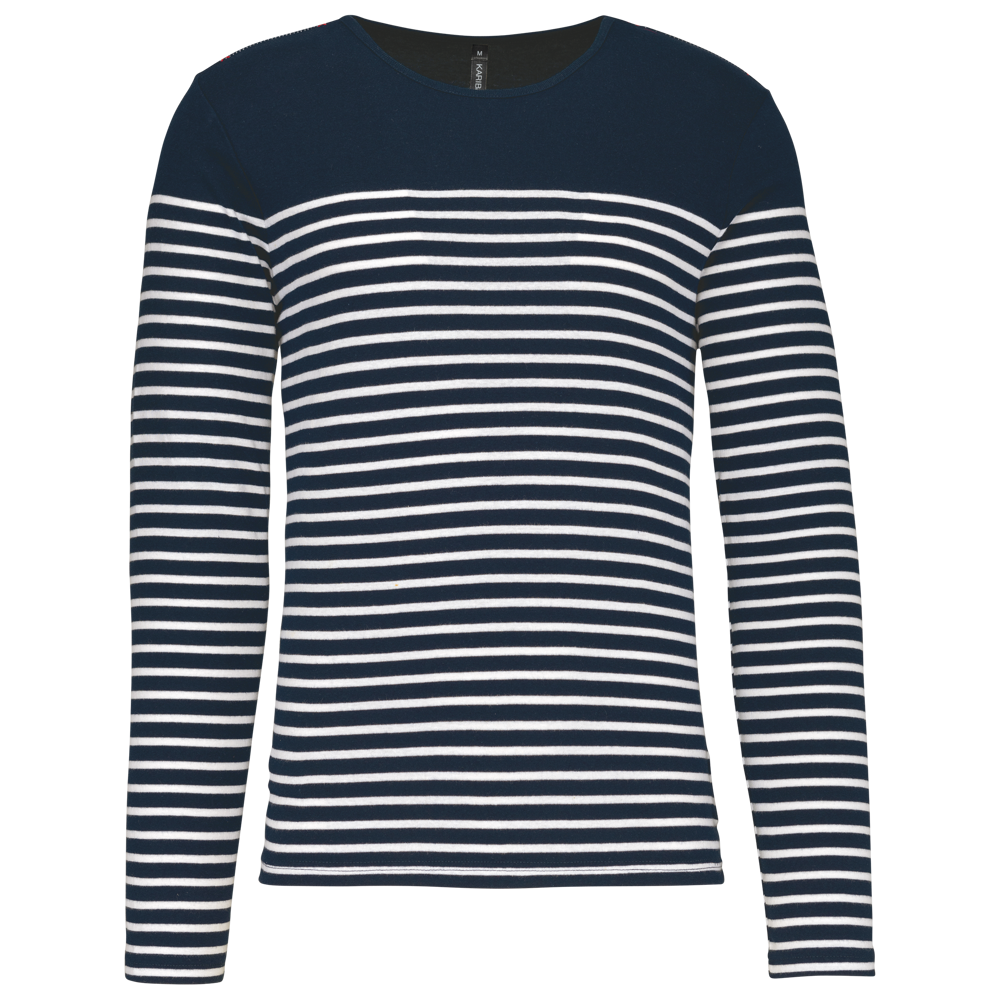 K366 - Gestreept heren-t-shirt lange mouwen K366 - Gestreept heren-t-shirt lange mouwen