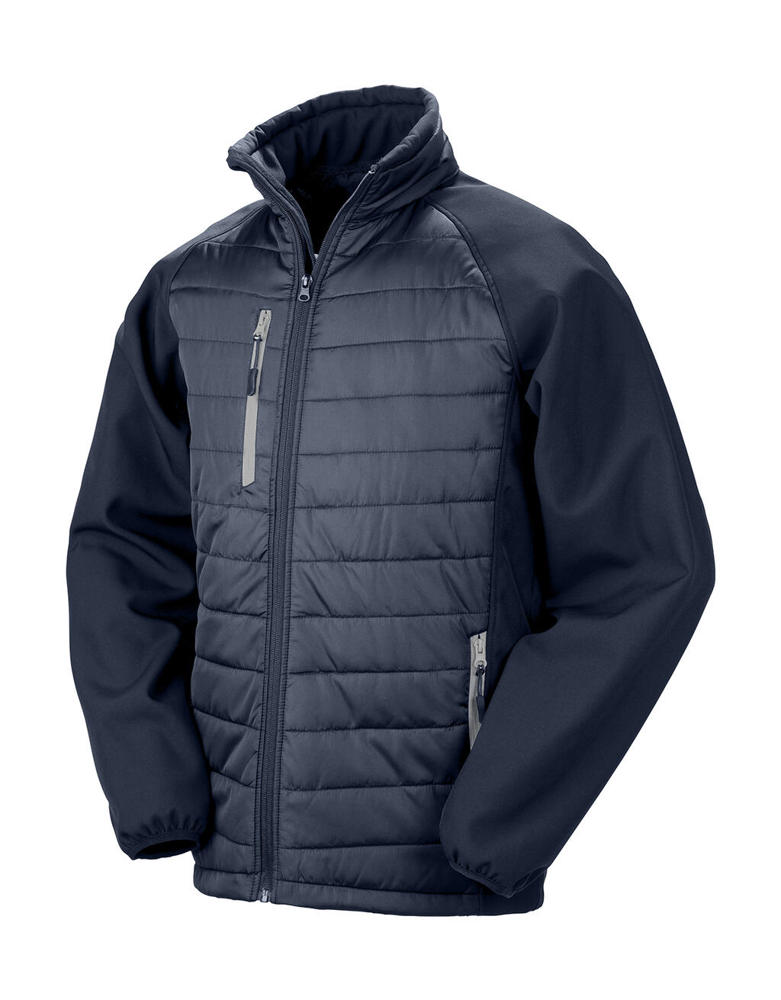 Compass Padded Softshell - Navy/Grey