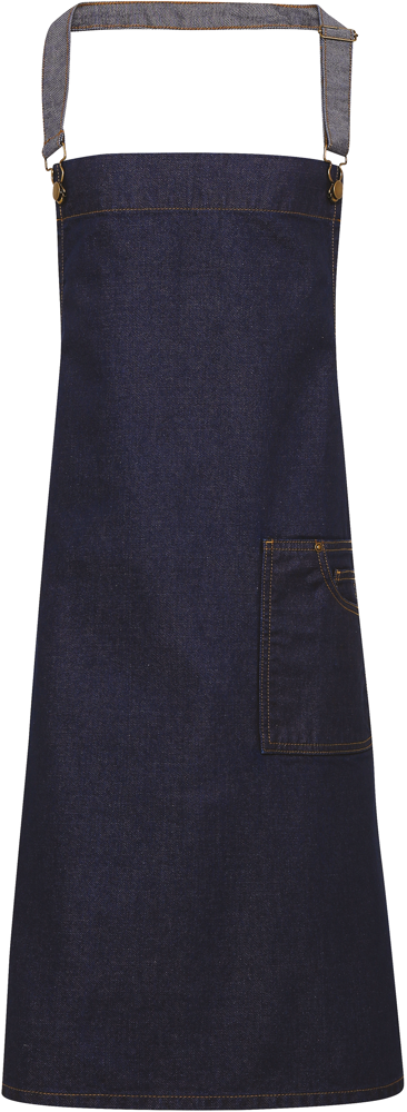 PR134 - District - Waxed look denim halterschort