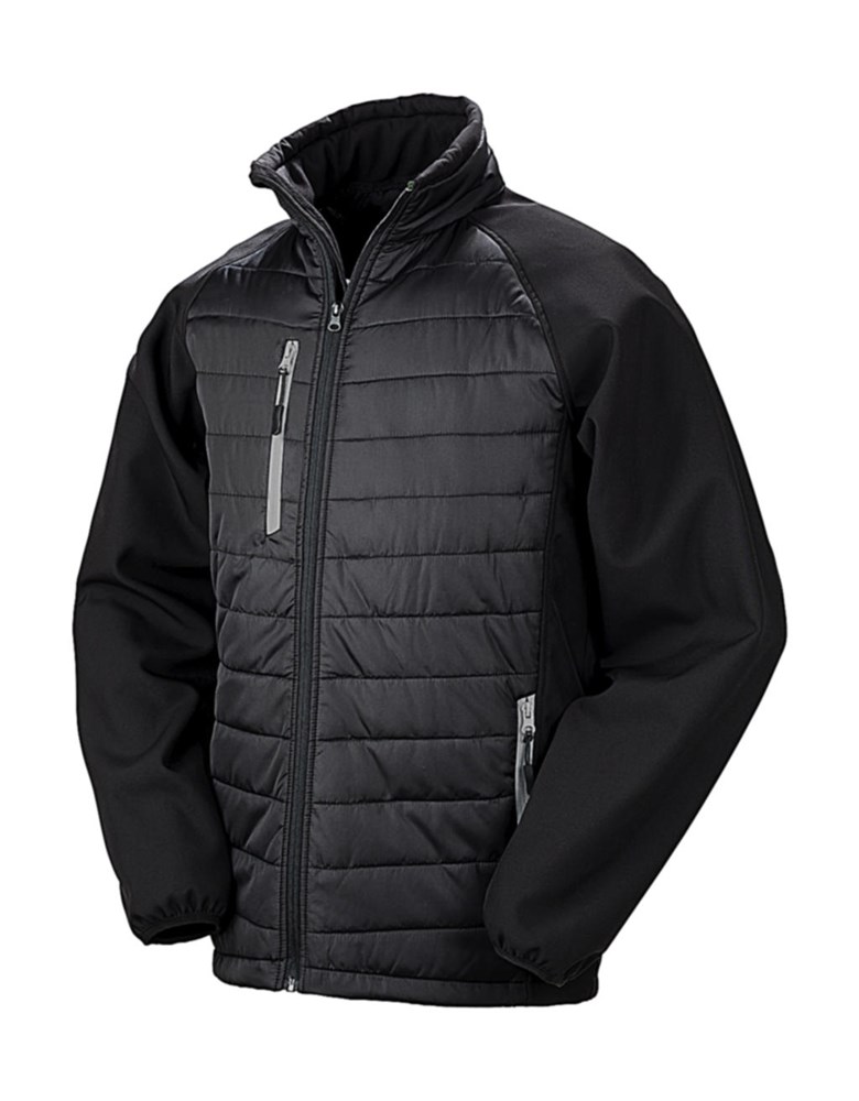 Compass Padded Softshell - Black/Grey