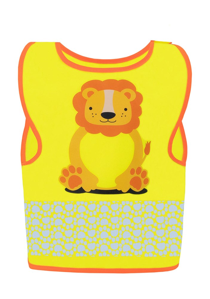 Children's Safety Vest Funtastic Wildlife - Lion Yellow
