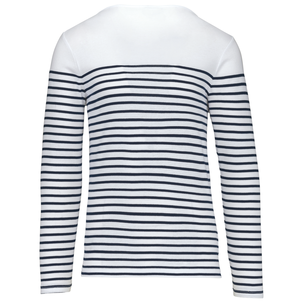 K366 - Gestreept heren-t-shirt lange mouwen