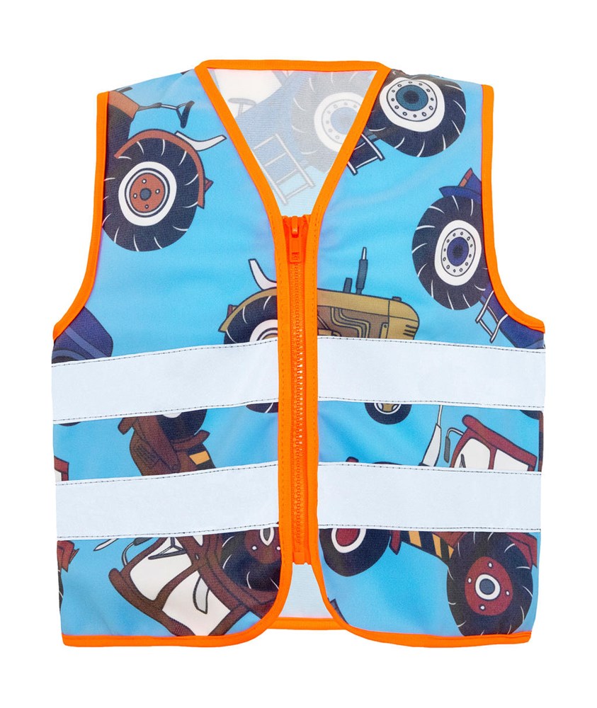 Children's Safety Vest Action - Tractor Blue