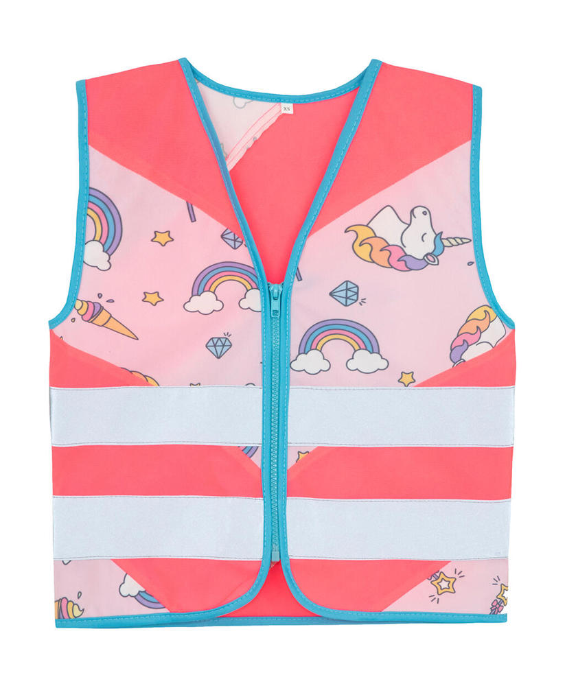 Children's Safety Vest Action - Unicorn Pink