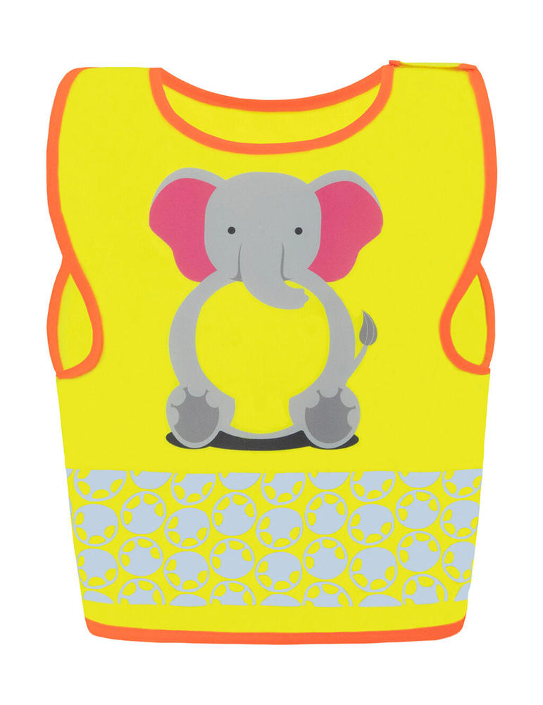 Children's Safety Vest Funtastic Wildlife - Elephant Yellow
