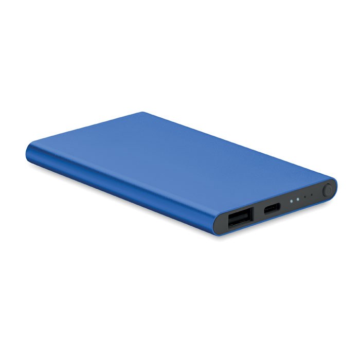 POWERFLAT C - 4000 mAh Power Bank Type C - Royal Blauw