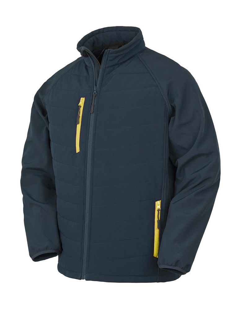 Compass Padded Softshell - Navy/Yellow