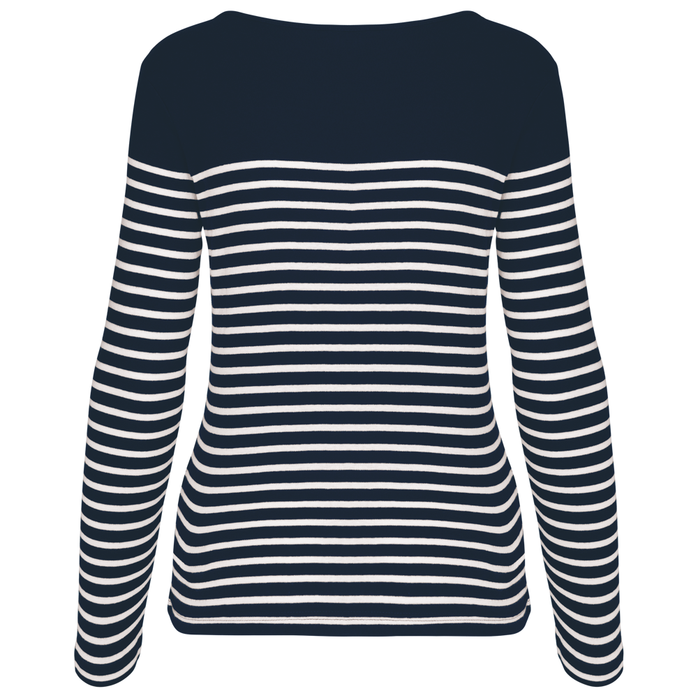 K386 - Gestreept dames-t-shirt lange mouwen K386 - Gestreept dames-t-shirt lange mouwen