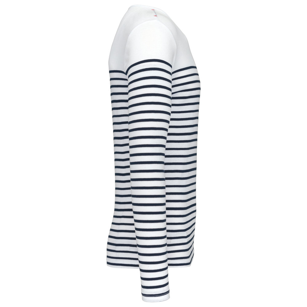K366 - Gestreept heren-t-shirt lange mouwen