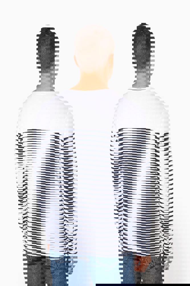 K366 - Gestreept heren-t-shirt lange mouwen