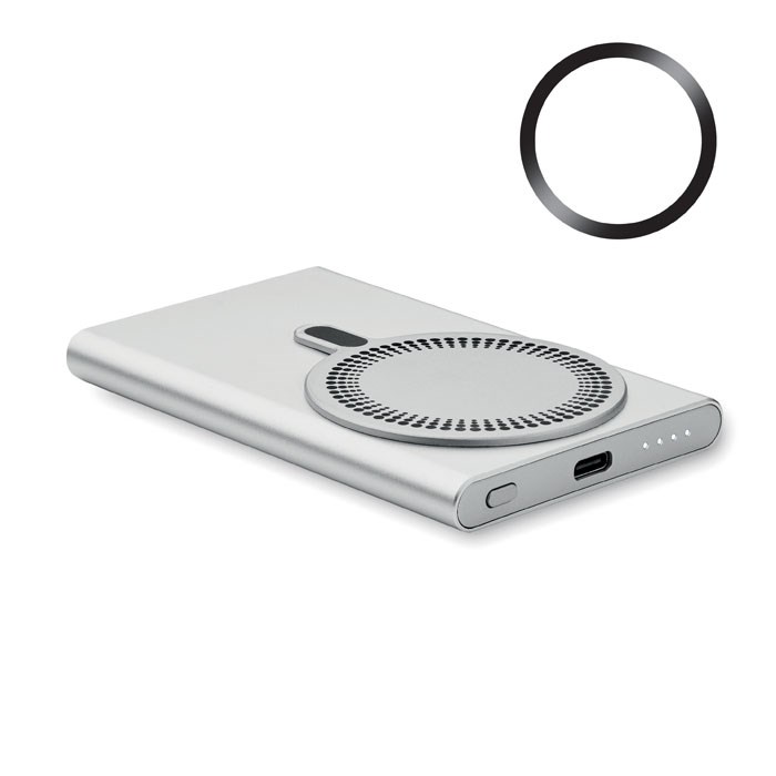PAWTT - Draadloze oplader powerbank - Mat Zilver