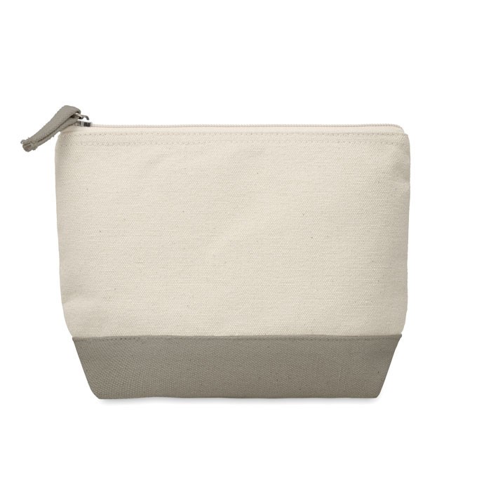 KLEUREN - 2-Kleurige katoenen toilettas - Touw