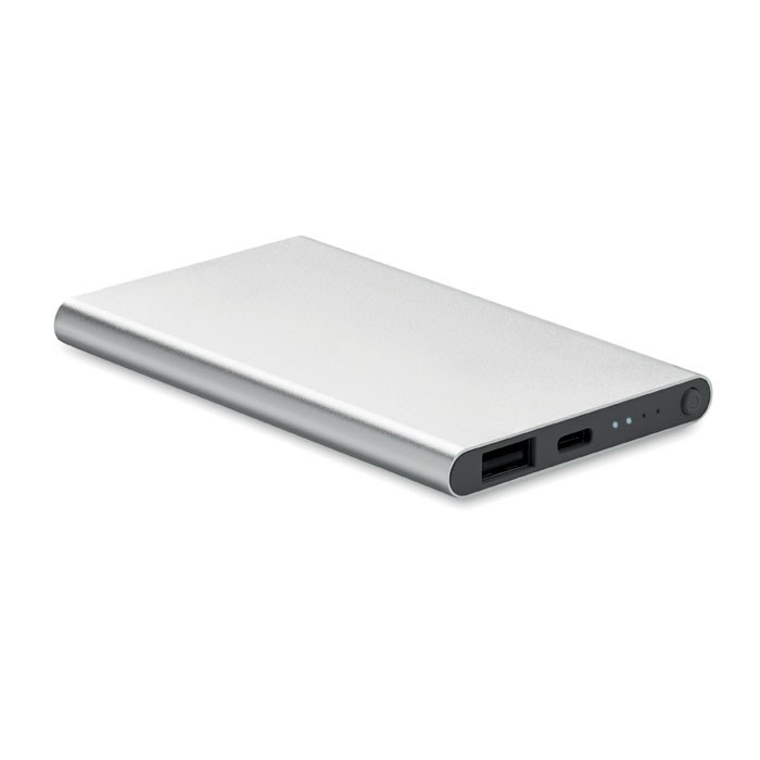 POWERFLAT C - 4000 mAh Power Bank Type C - Mat Zilver