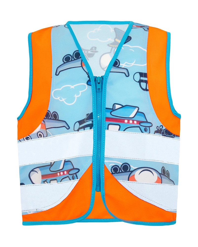 Children's Safety Vest Action - Plane Orange