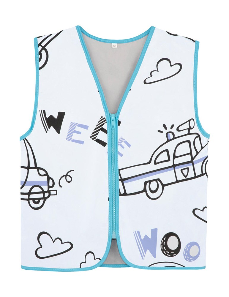 Children's Safety Vest Action - Police Silver