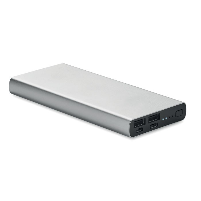 POWERFLAT 8 C - 10000 mAh powerbank - Mat Zilver
